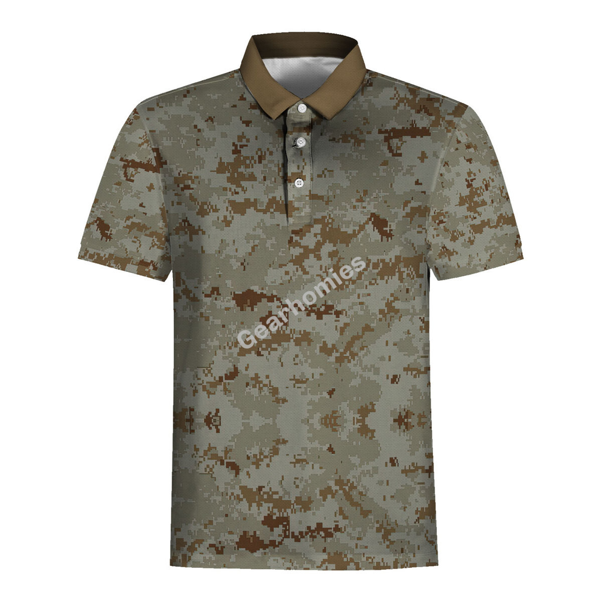 American Marine Pattern Desert Camo Polo Shirt