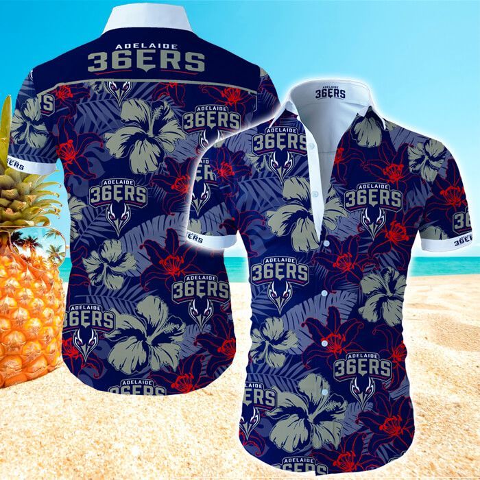 Adelaide Ers Hawaiian Shirt Tropical Flower Short Sleeve Slim Fit Body -Zx09973