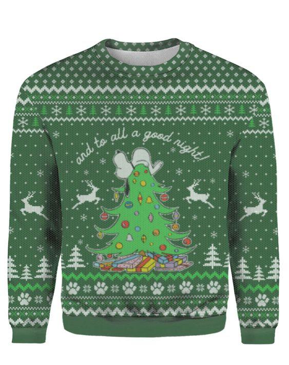 To All A Good Night Ugly Christmas Sweater | For Men & Women | Adult | Us5526