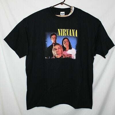 Vintage Anvil Kurt Cobain Nirvana 2005 Band Picture Dave Grohl  2 Shirt 3029