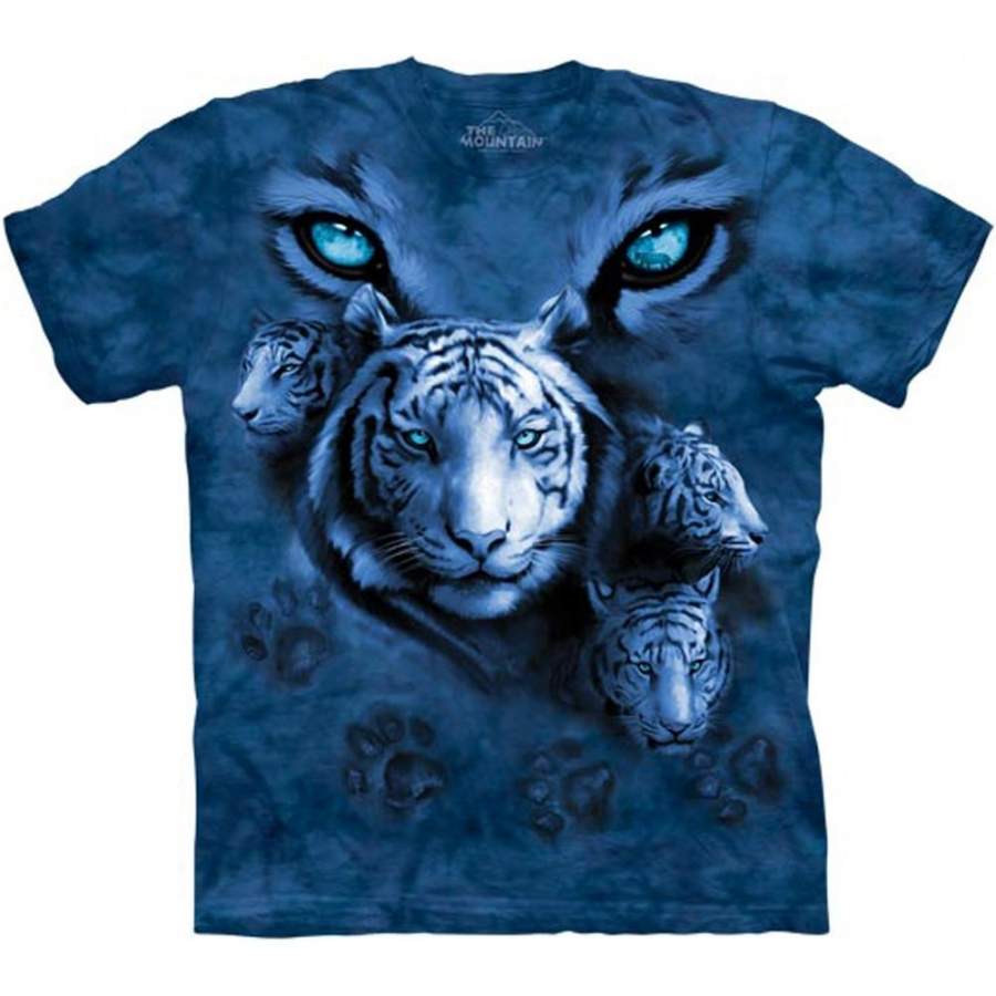 White Tiger Eyes Collage T-Shirt