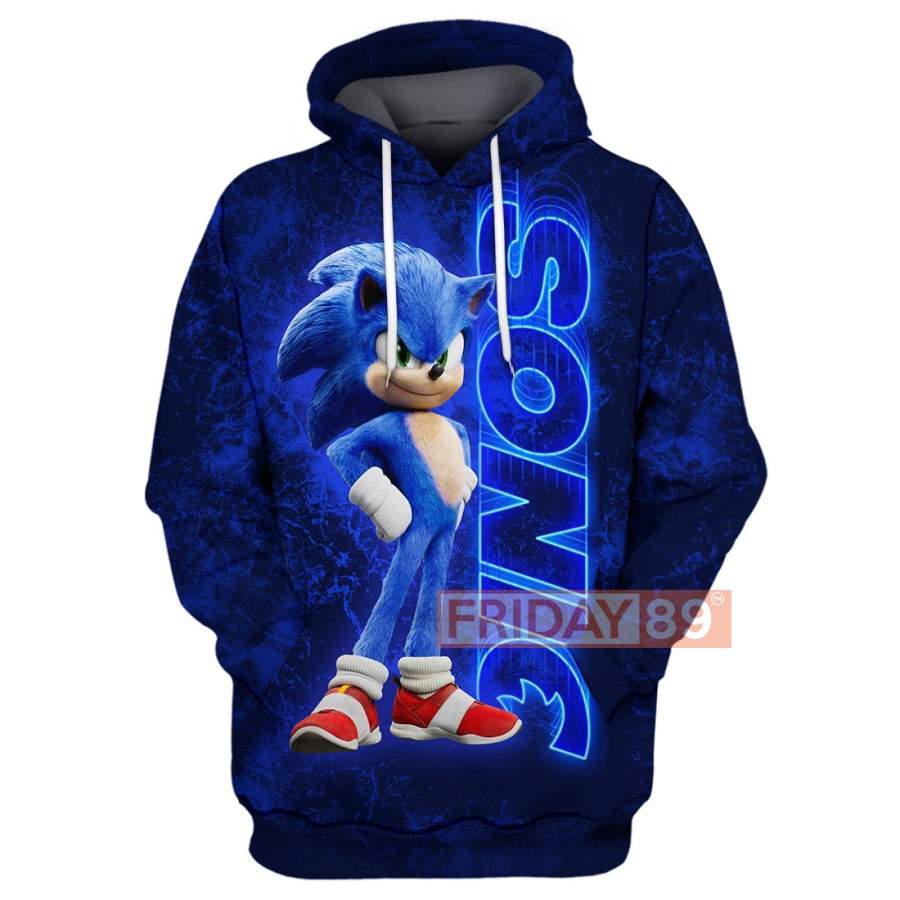 Sonic the Hedgehog 3D Print Hoodie T-shirt Tank Sweater