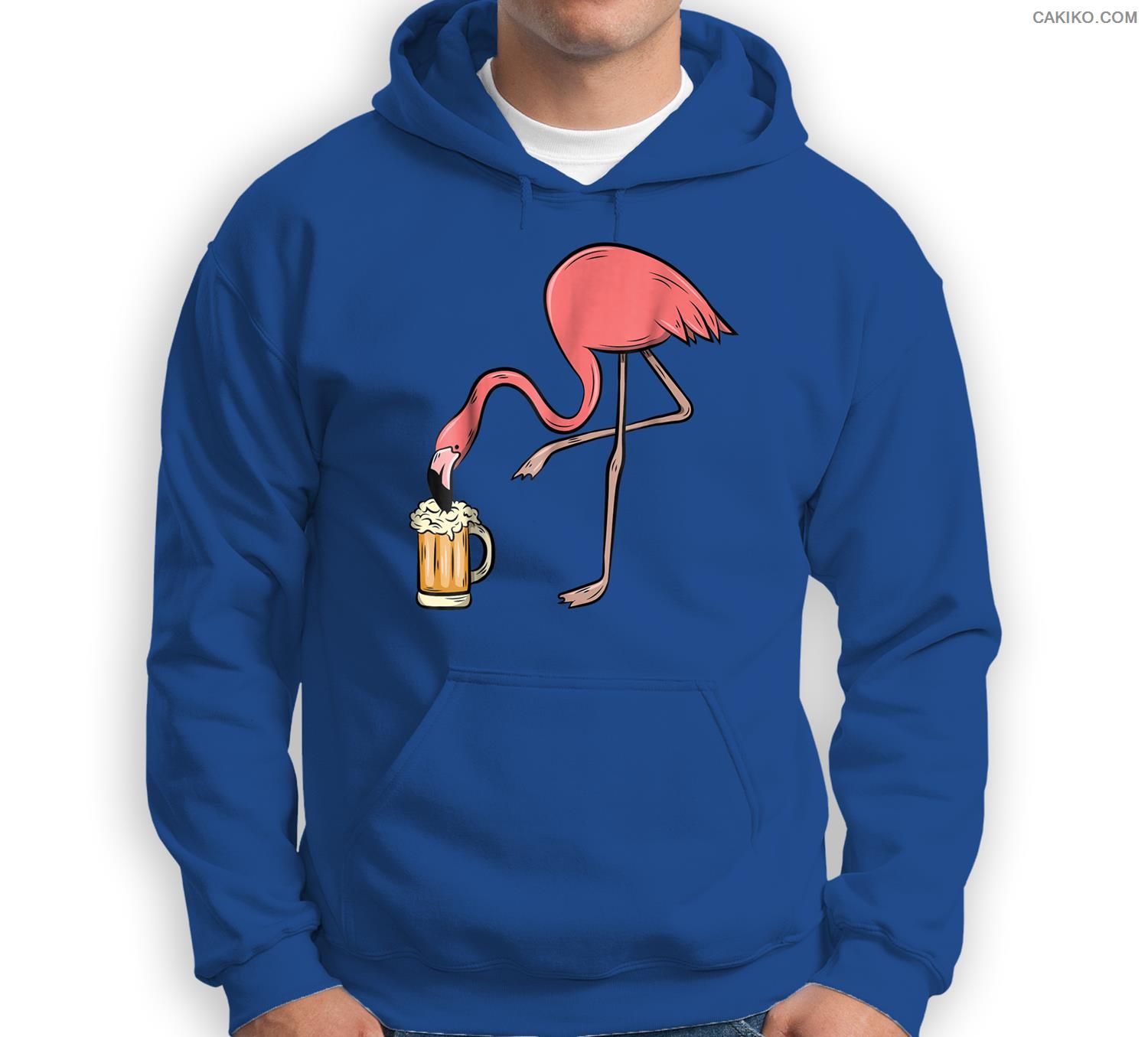 Flamingo Drinking Beer – Funny Pink Flamingo Sweatshirt & Hoodie