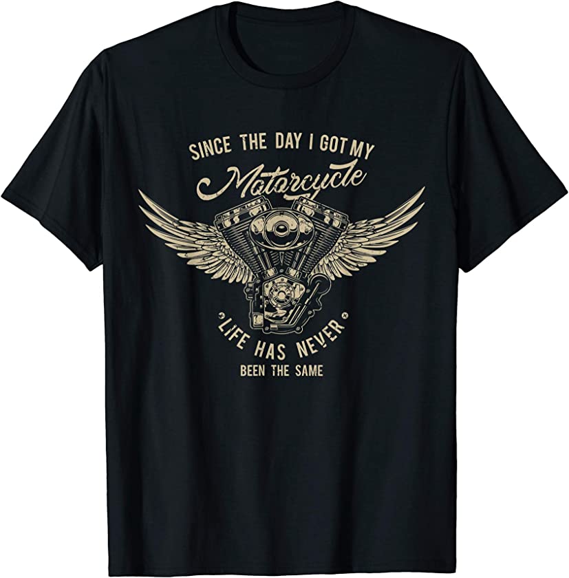 vintage motorcycle winged engine bikers gift T-Shirt