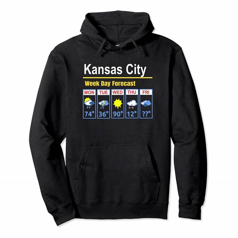 Kansas City Erratic 5 Day Weather Forecast Pullover Hoodie, T Shirt, Sweatshirt