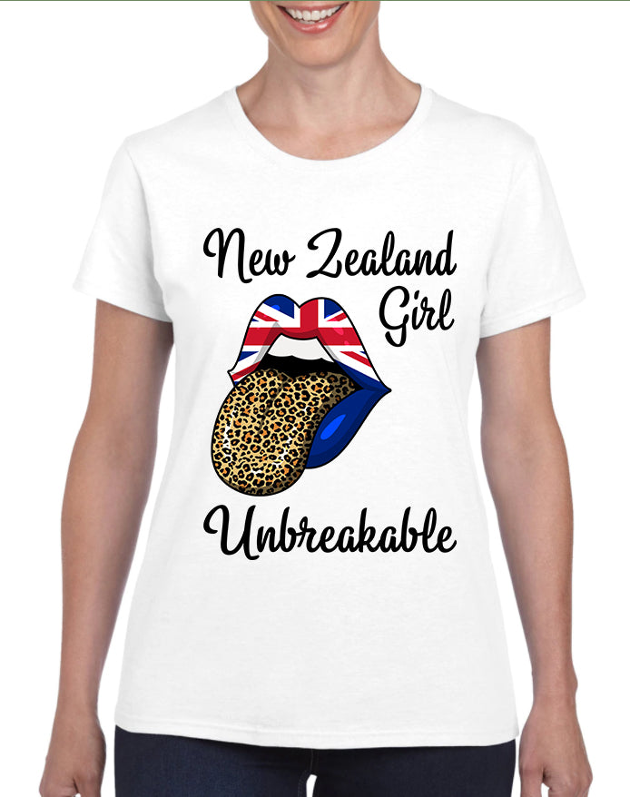 New Zealand Girl Unbreakable Leopard T Shirt