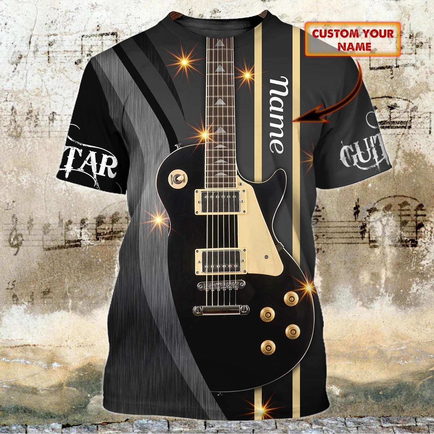 Customized 3D Tee Shirt For Guitar Man, Sublimation Shirt For Guitar Lovers, Guitar Shirts