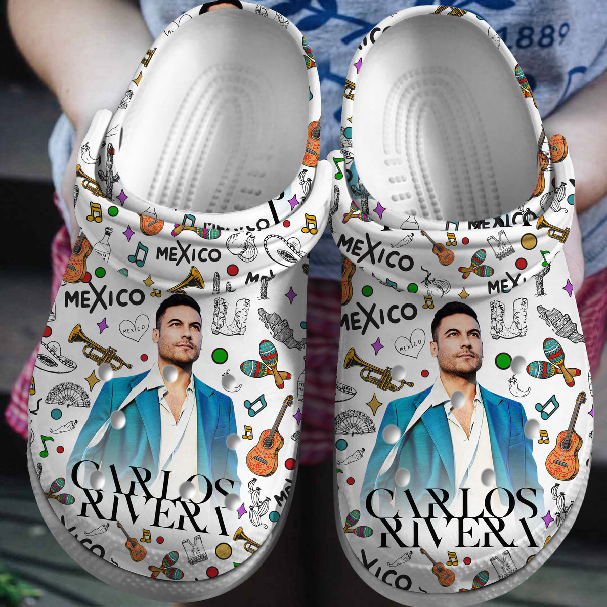 Premium Carlos Rivera Music Crocs Crocband Clogs Shoes Comfortable For Men Women and Kids 2