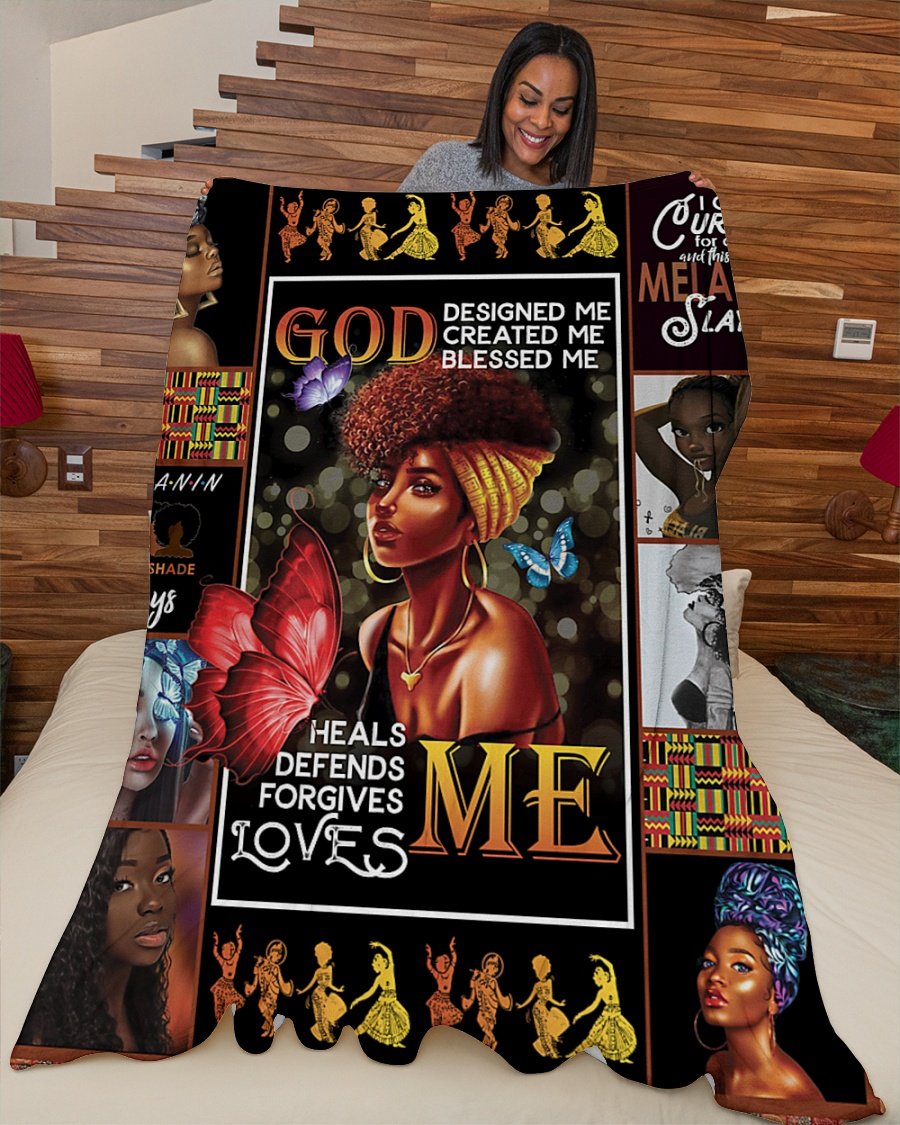 God Loves Me The Black Queen Blanket Fleece Blanket – Quilt Blanket