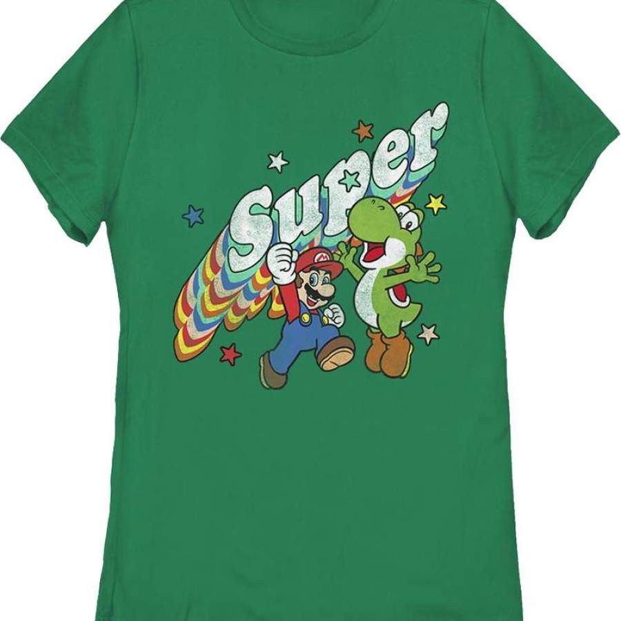 Womens Mario and Yoshi Super Mario Bros. Shirt