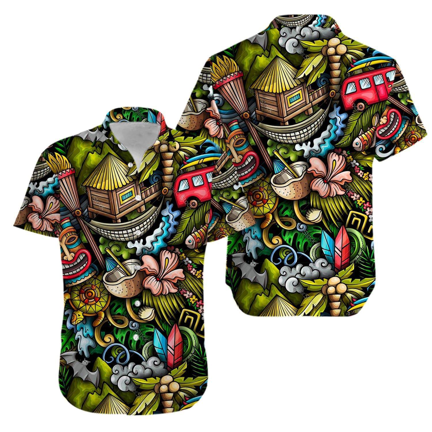 Tiki Tropical Hawaiian Shirt – For Men And Women