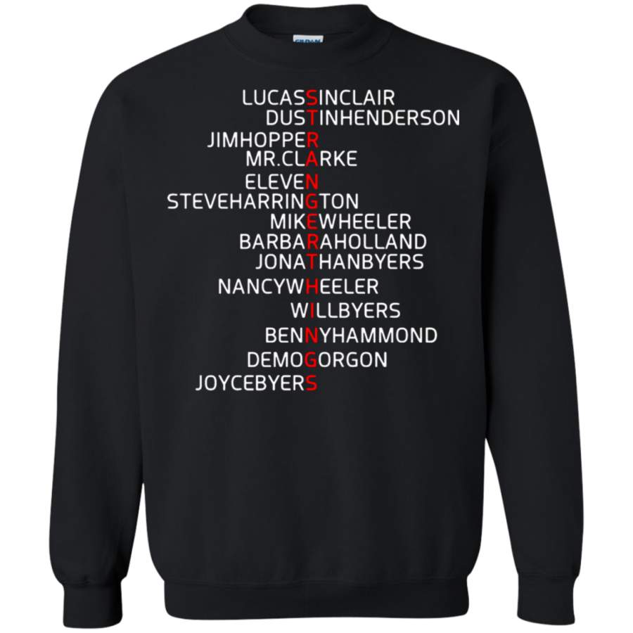 AGR Names Puzzle Movie Stranger Things Sweatshirt