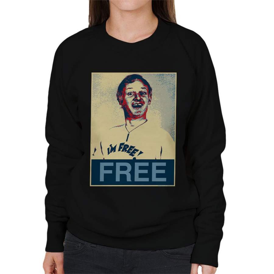 Are You Being Served Mr Humphries Im Free Poster Style Women’s Sweatshirt