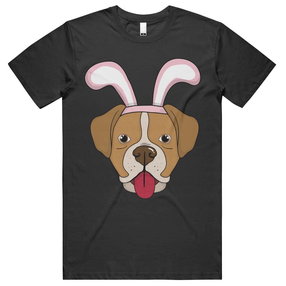 Cute Easter Boxer Dog Bunny Ears Rabbit T Shirts