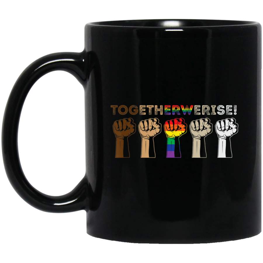 Together We Rise – Black Lives Matter Black Mugs