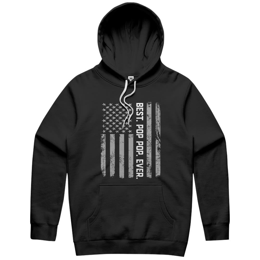 Best Pop Pop Ever Vintage American Flag For Dad Papa Hoodie