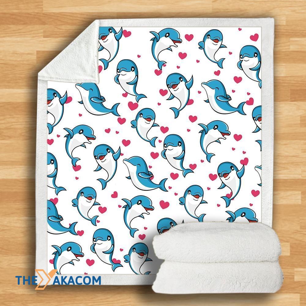 Dolphins Art Full Face Blanket