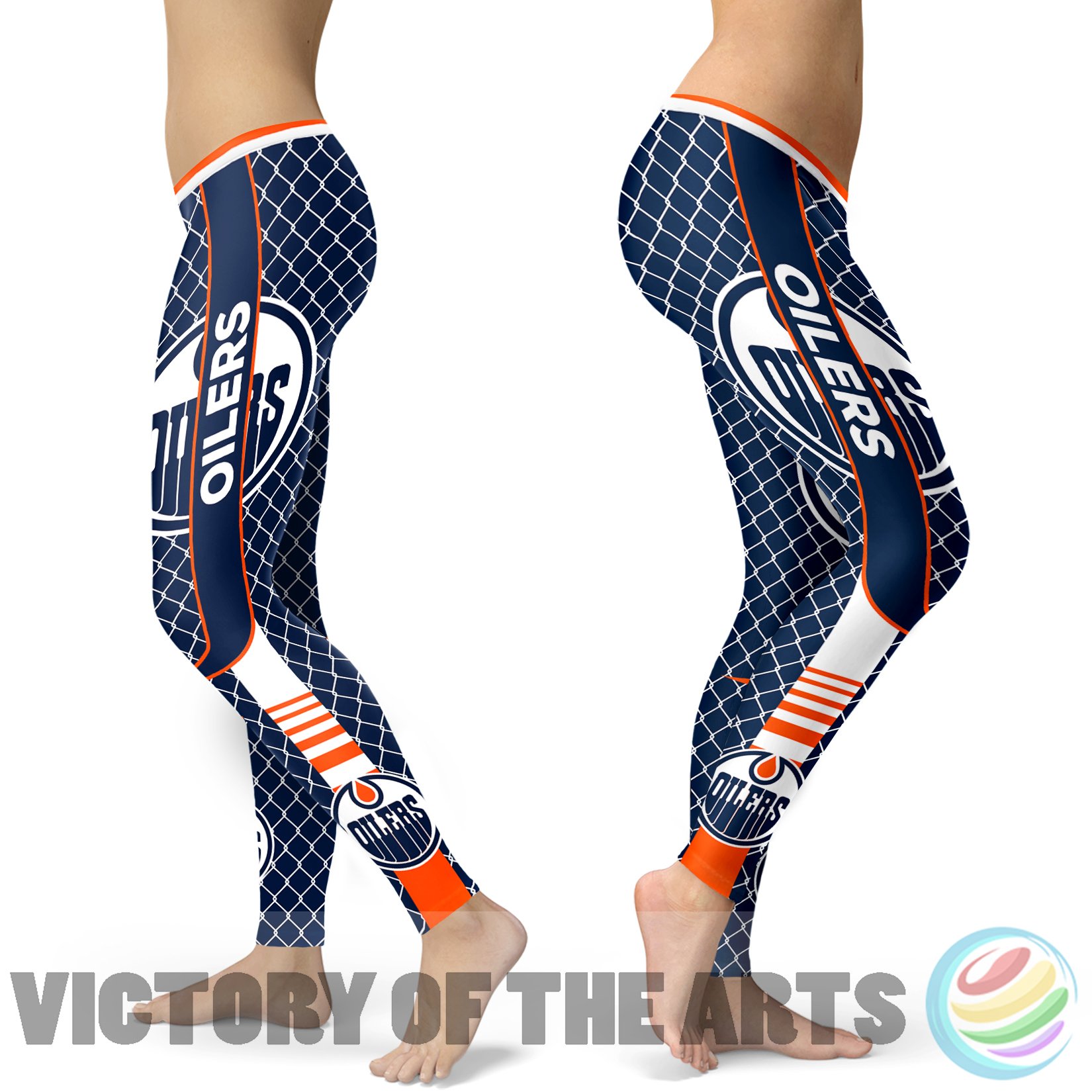 Amazing Line Circle Stylish Fashion Edmonton Oilers Leggings