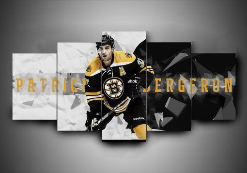 Boston Bruins Patrice Bergeron Sport 5 Panel Canvas Art Wall Decor