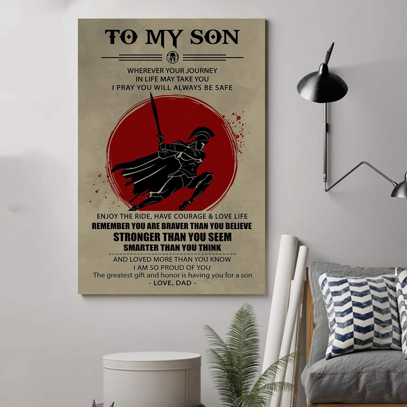 Spartan Poster – Dad to Son – You re Braver