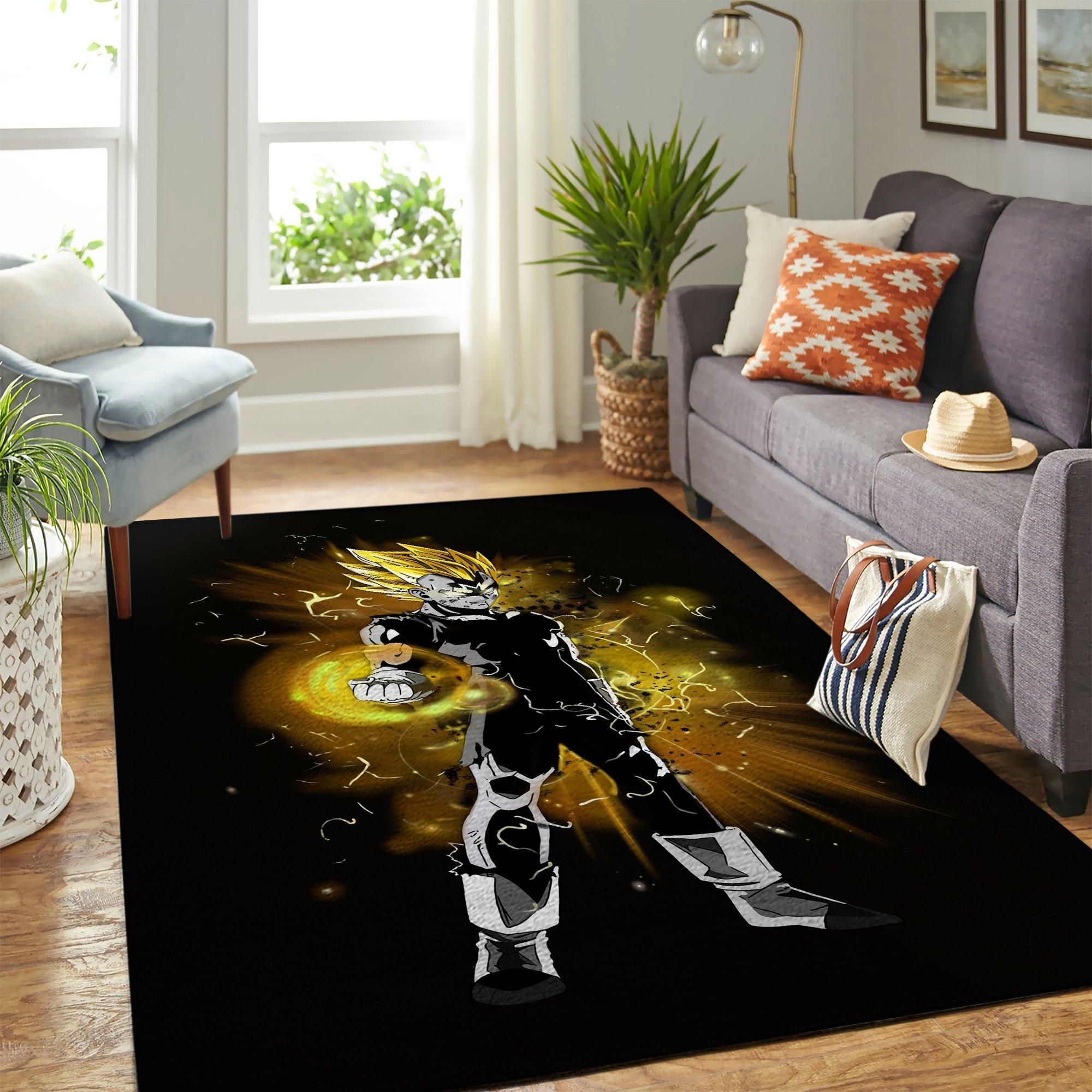 Saiyan Yellow Dragon Ball Area Rug Geeky Carpet – home decor – Bedroom Living Room decor