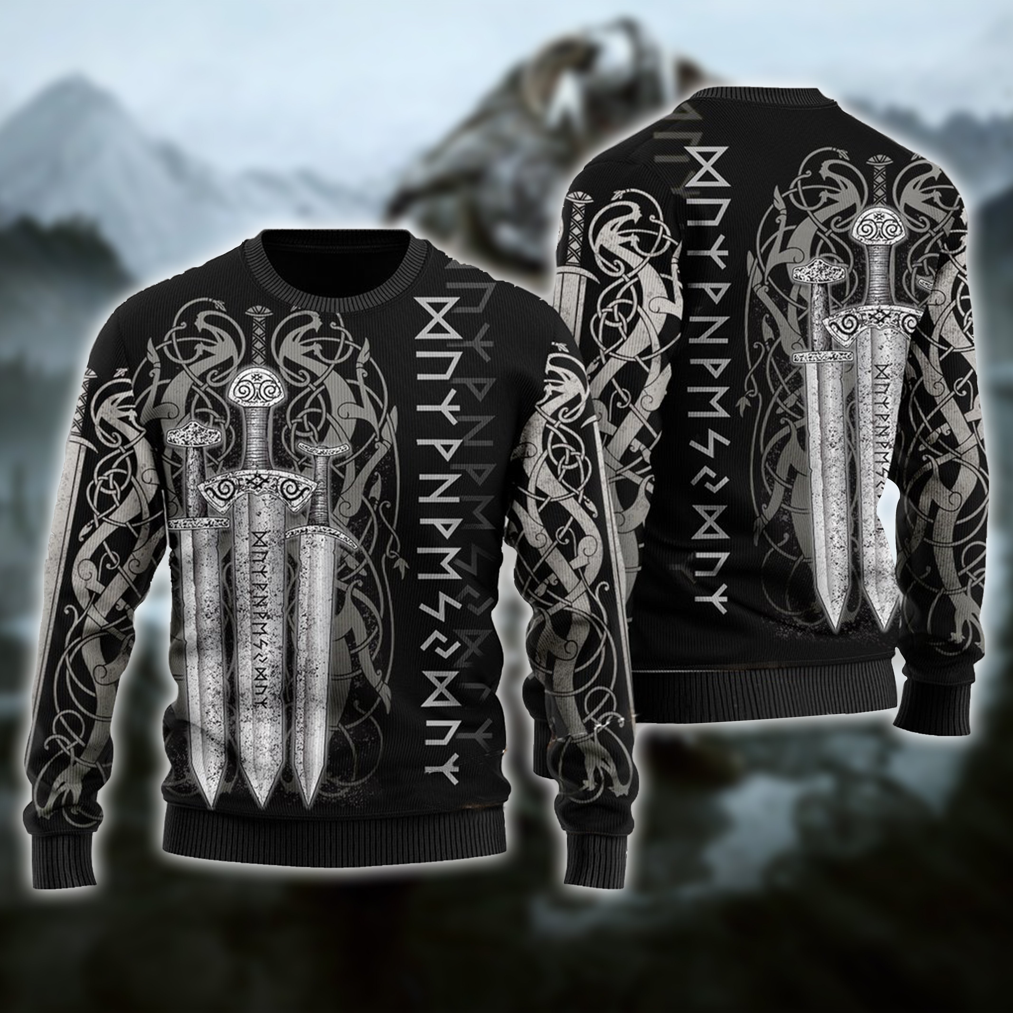 Viking Ugly Christmas Sweater | For Men & Women | Adult | Us3883