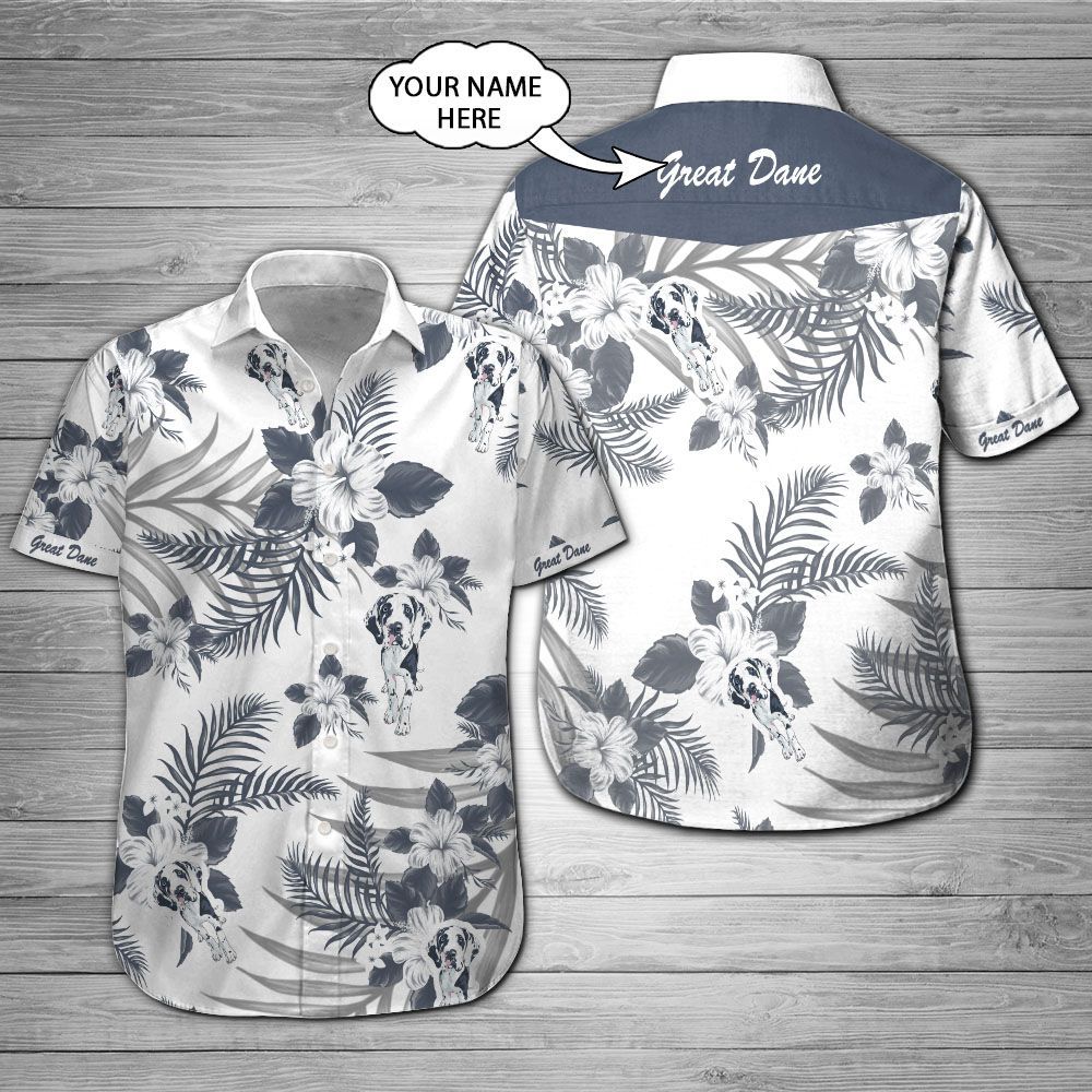 Great Dane Custom Name Hawaii Shirt 201 Ha76145