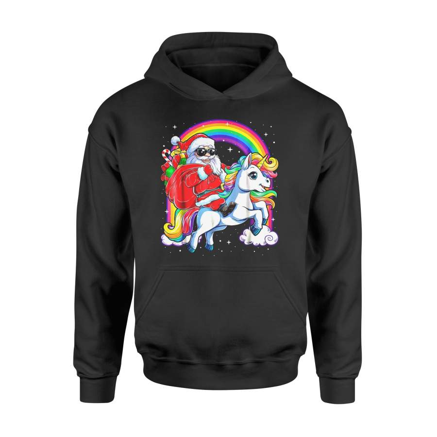 Christmas gift idea Unicorn Xmas Girl Santa T-Shirt – Standard Hoodie