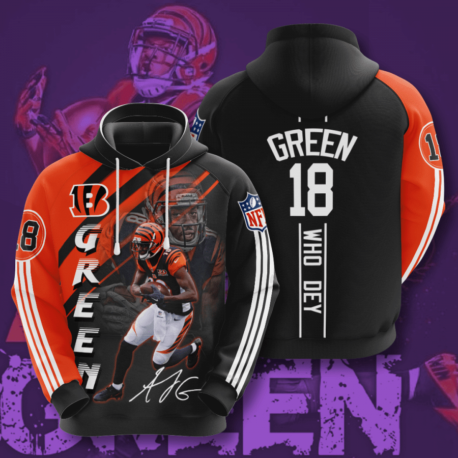 Cincinnati Bengals A.J. Green 56 Unisex 3D Hoodie Gift For Fans