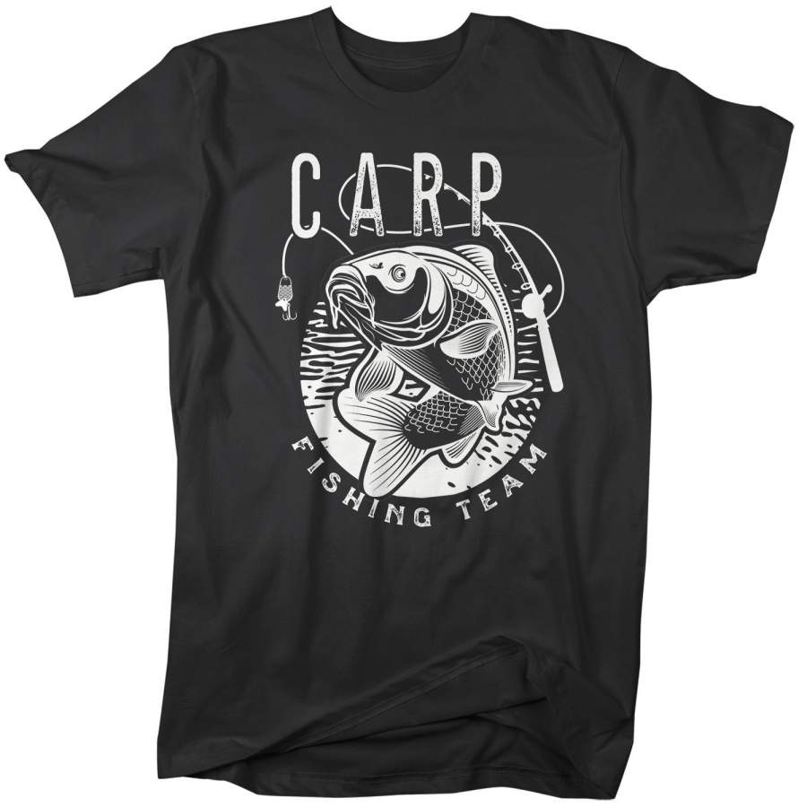 Men’s Carp Fishing T Shirt Carp Fishing Team Shirts Vintage T-Shirt Fisherman Shirt Fishing Gift Idea Tee