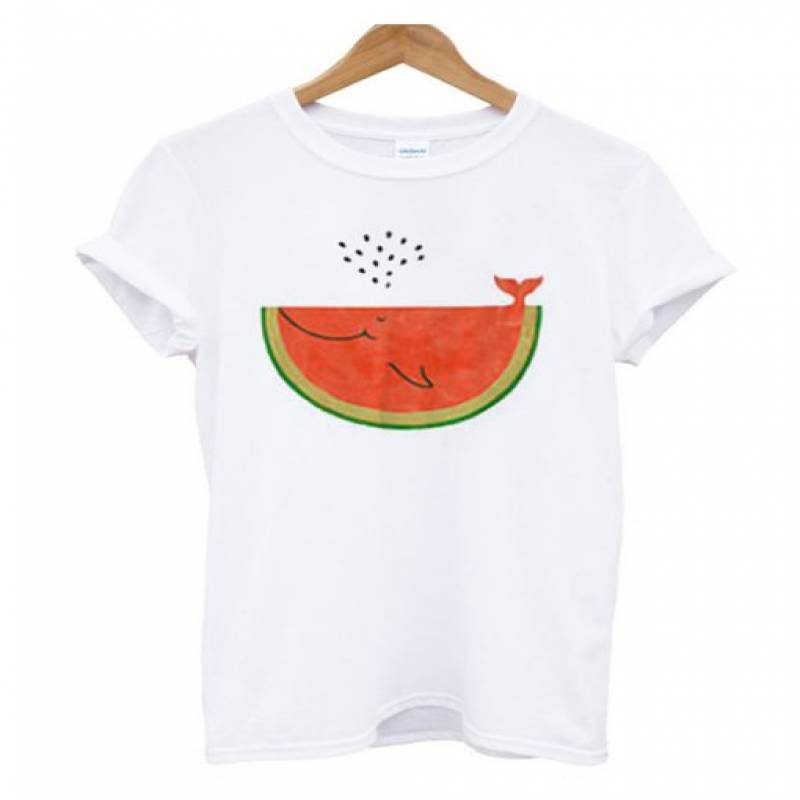 Watermelon Whale T Shirt