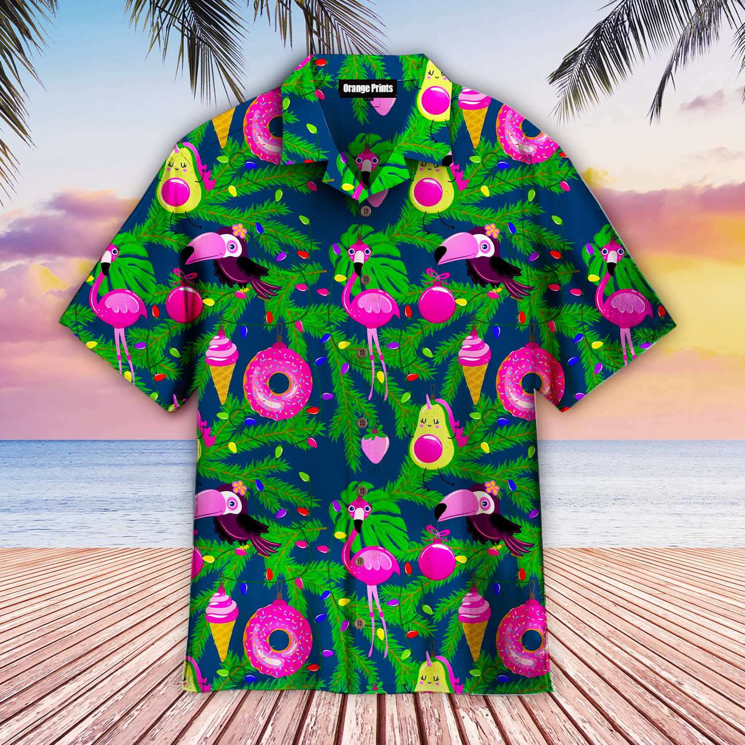 Merry Flamingo On Christmas Day Aloha Hawaii Shirts For Men Women Ha50217