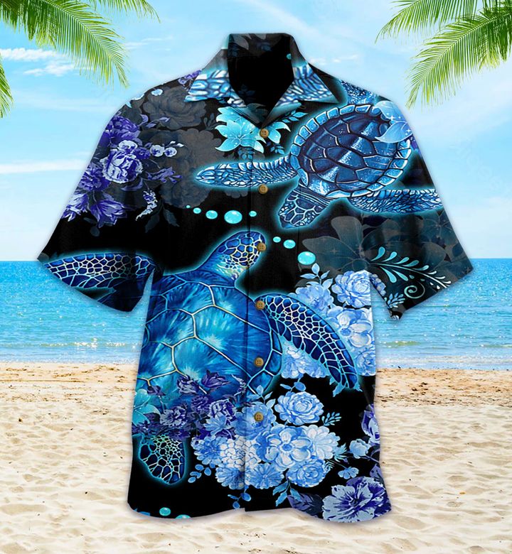 Sea Turtle Blue Hawaii Shirt Ha45334