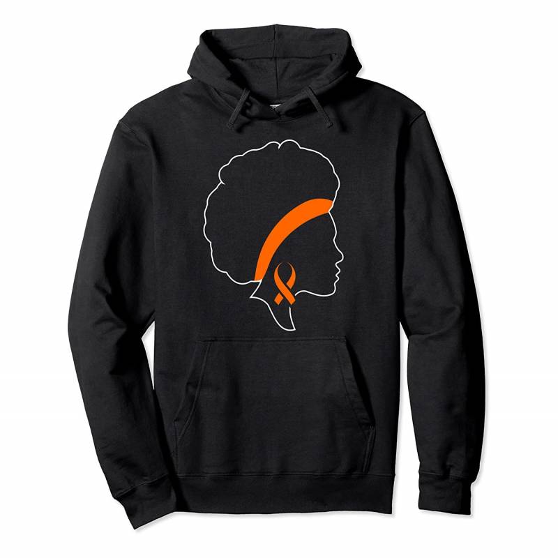 African Afro Woman Leukemia Cancer Awareness Ribbon Gifts Pullover Hoodie