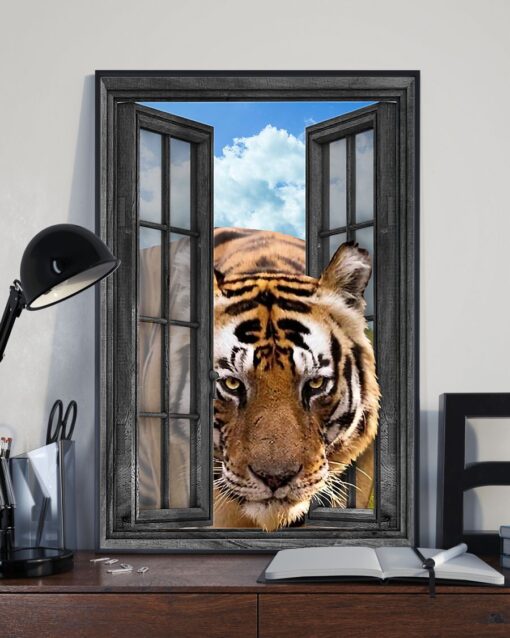 Bengal Tiger Vertical Poster Canvas For Home Decoration