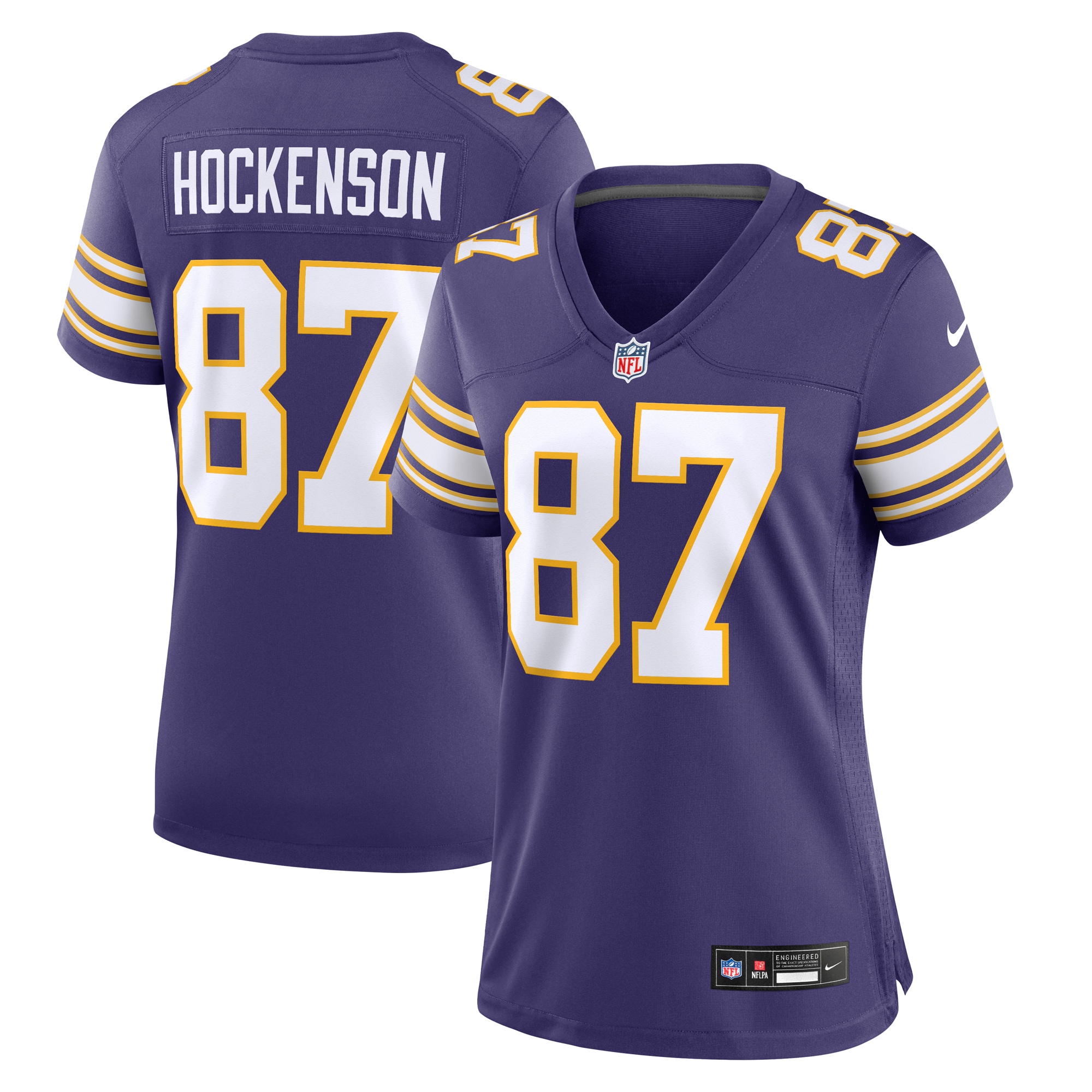 T.J. Hockenson Minnesota Vikings Women's Player Jersey – Purple