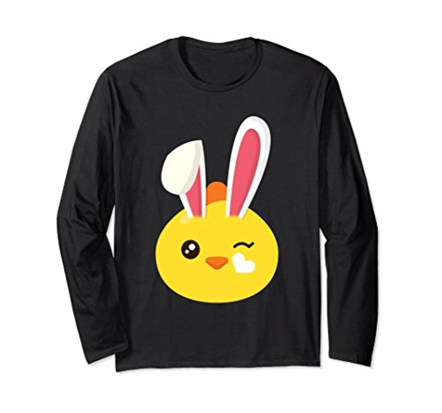 Easter Bunny Chicken Face Long T-Shirt, Easter Day Gift