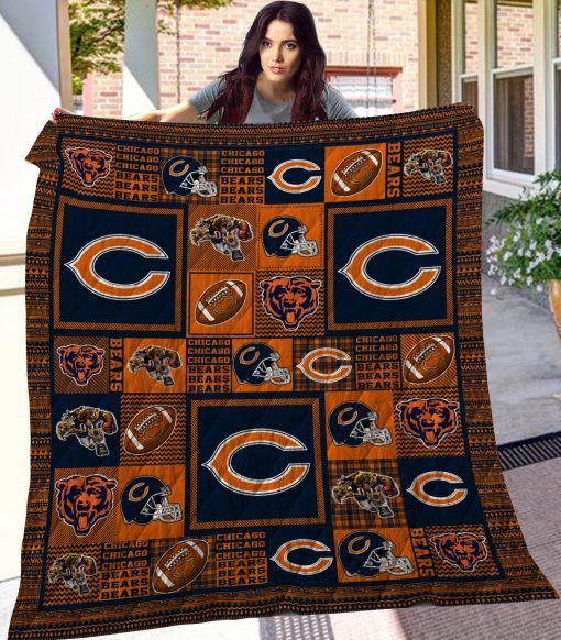 Chicago Bears 3 D Printing Quilt V3 Gift For Fan Football Lovers