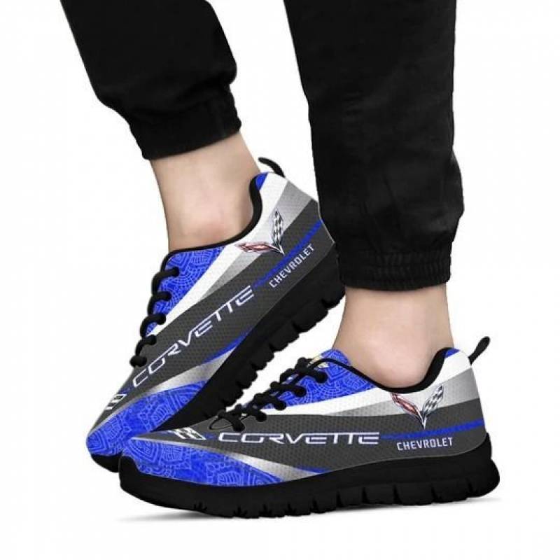 3D Printed Chevrolet Corvette NTA Sneakers For Men & Women Ver 10 (Blue)