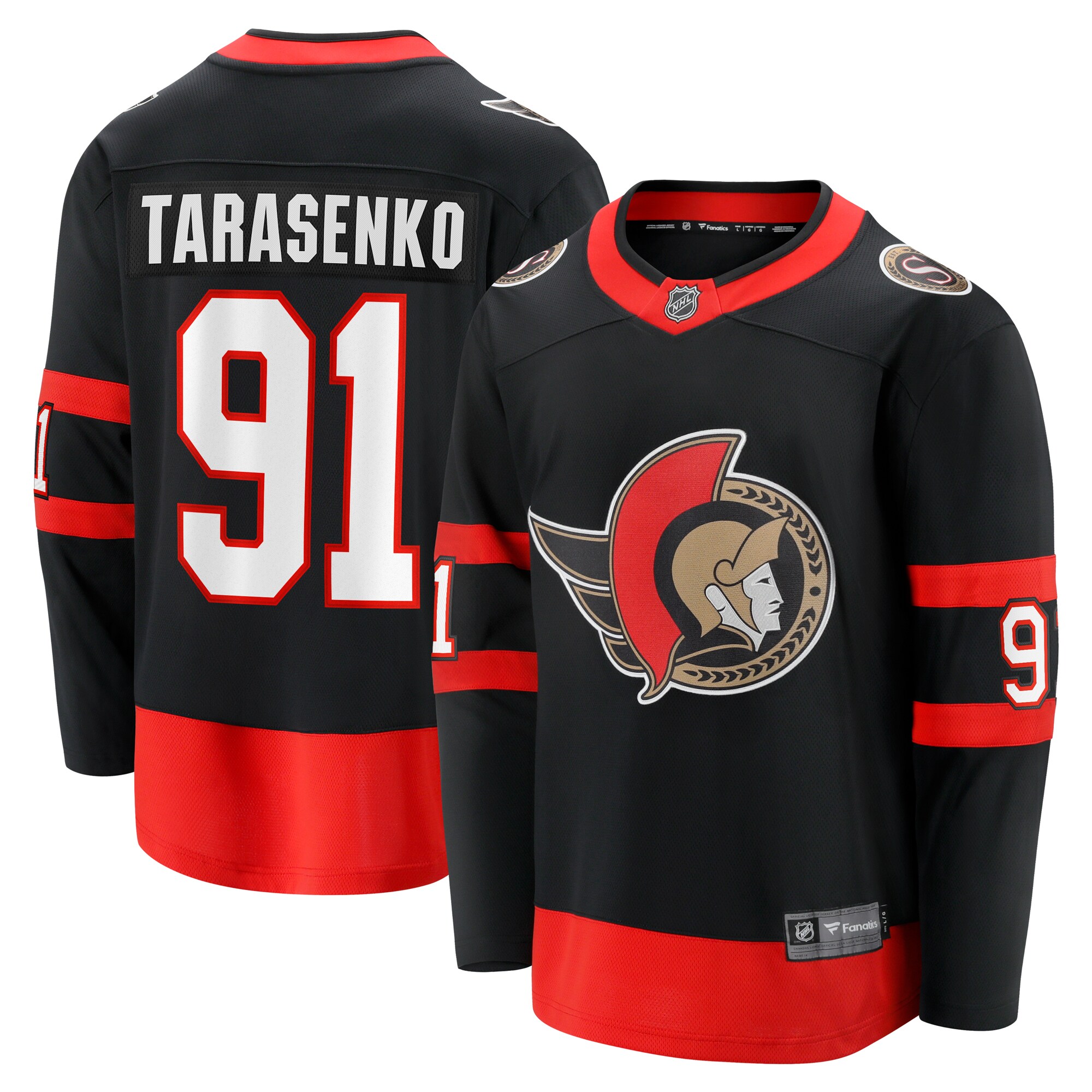 Men's Ottawa Senators Vladimir Tarasenko Black Home Breakaway Jersey