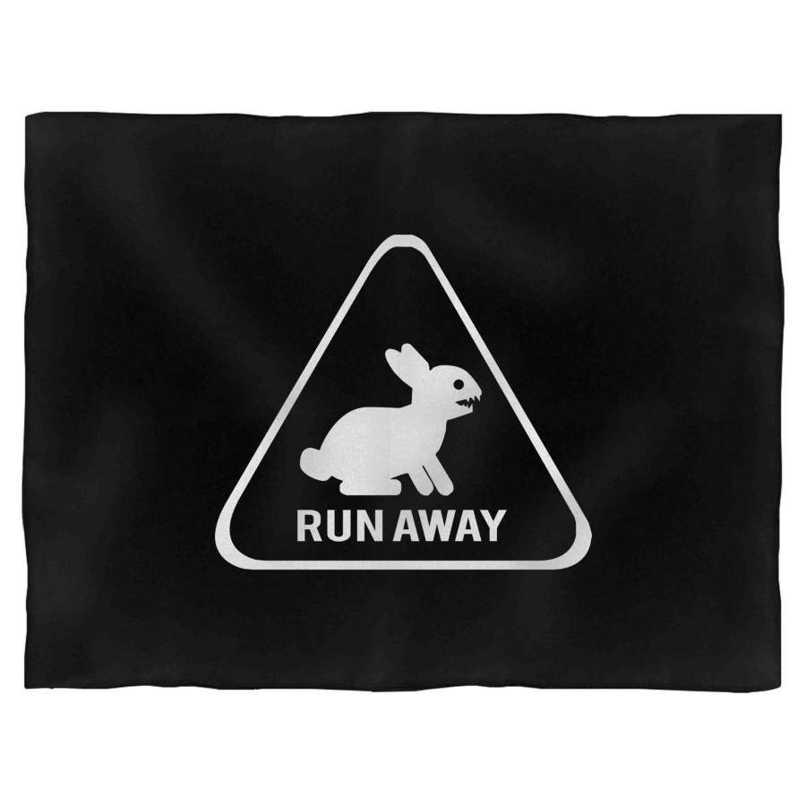 Run Away Monty Python Funny Movie Rabbit Holy Grail Blanket