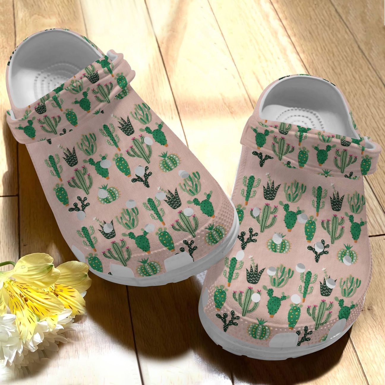 Cactus Personalize Clog, Custom Name, Text, Fashion Style For Women, Men, Kid, Print 3D Cactus Embroidery