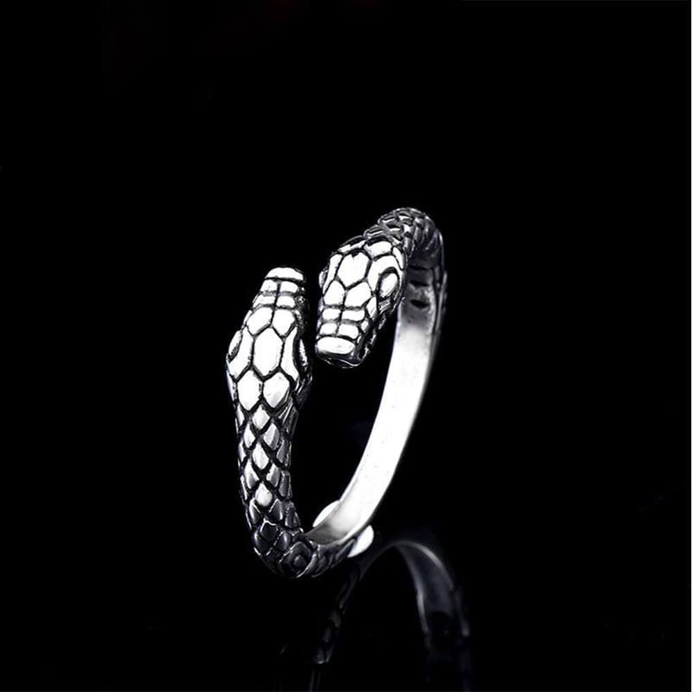 Snake Ring Fashion Adjustable Stainless Steel Men Women Snake Jewelry