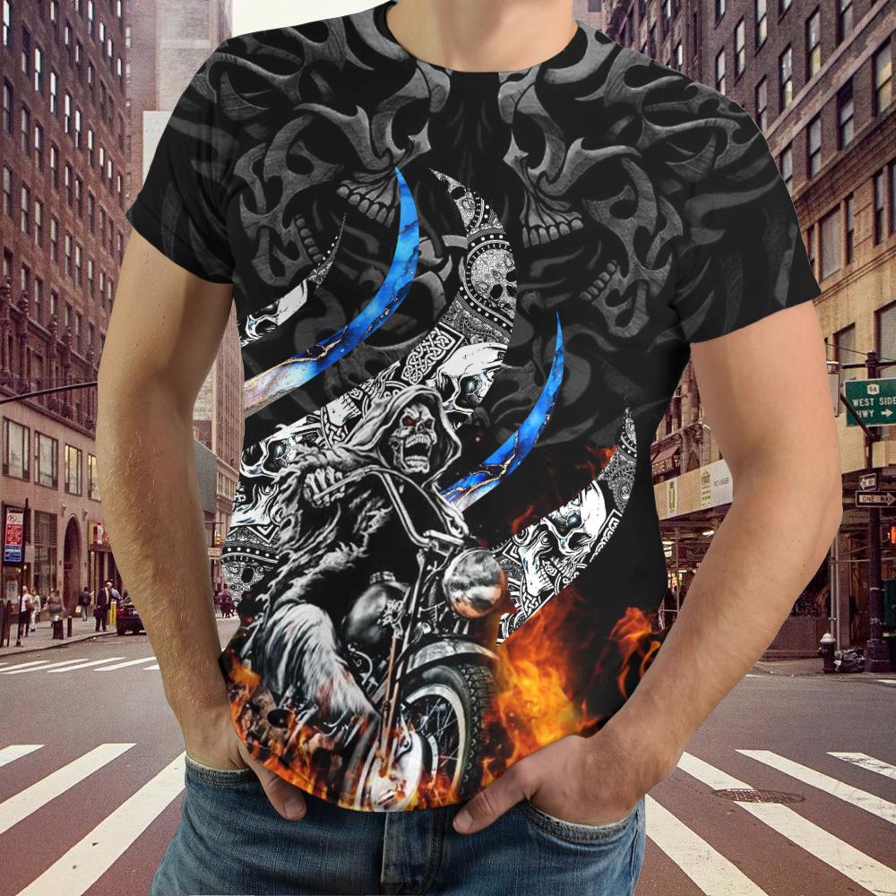 Skull 3D T-Shirt Sk-3Dt02-Q248S01