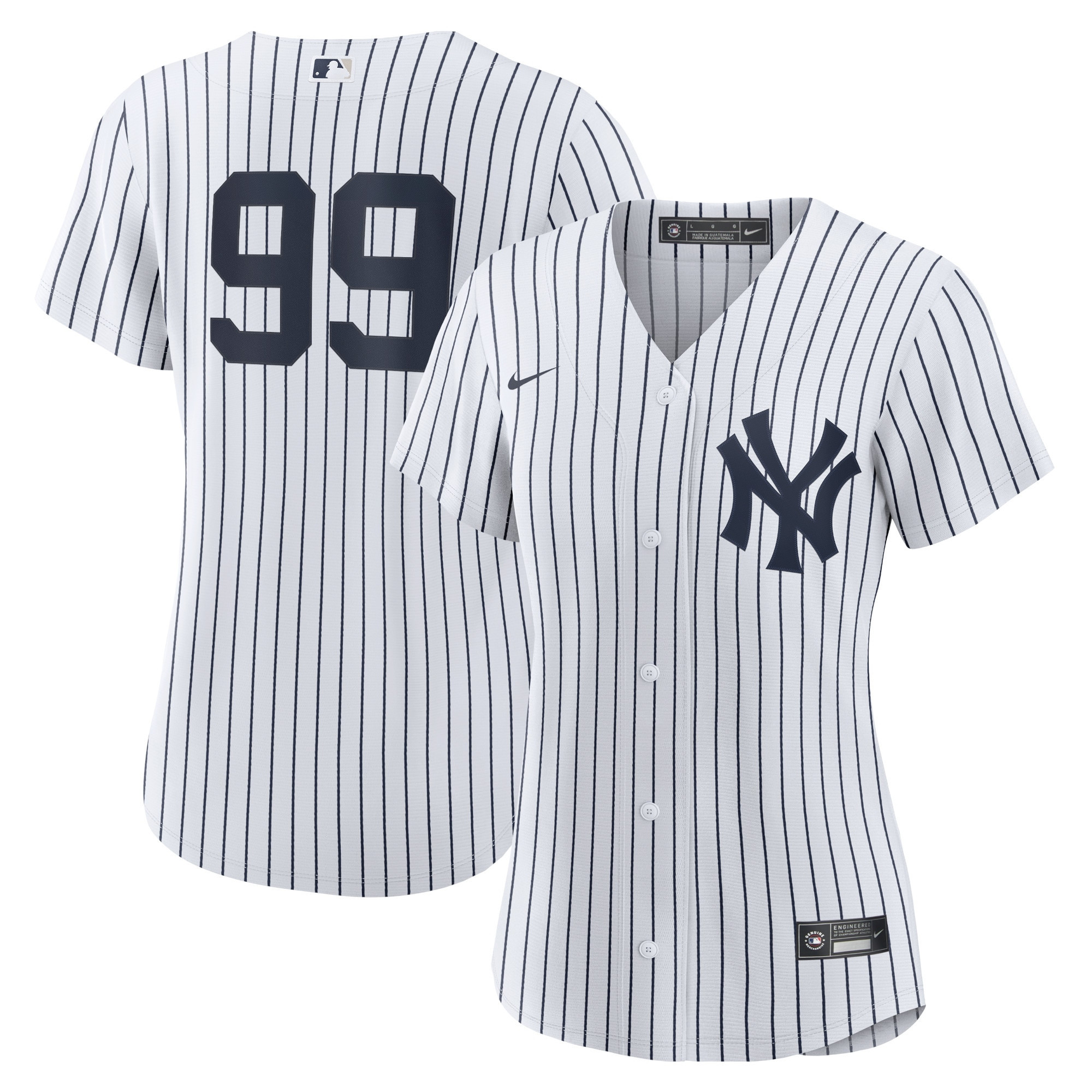 Aaron Judge New York Yankees Womens Home Replica Player Jersey – White MLB