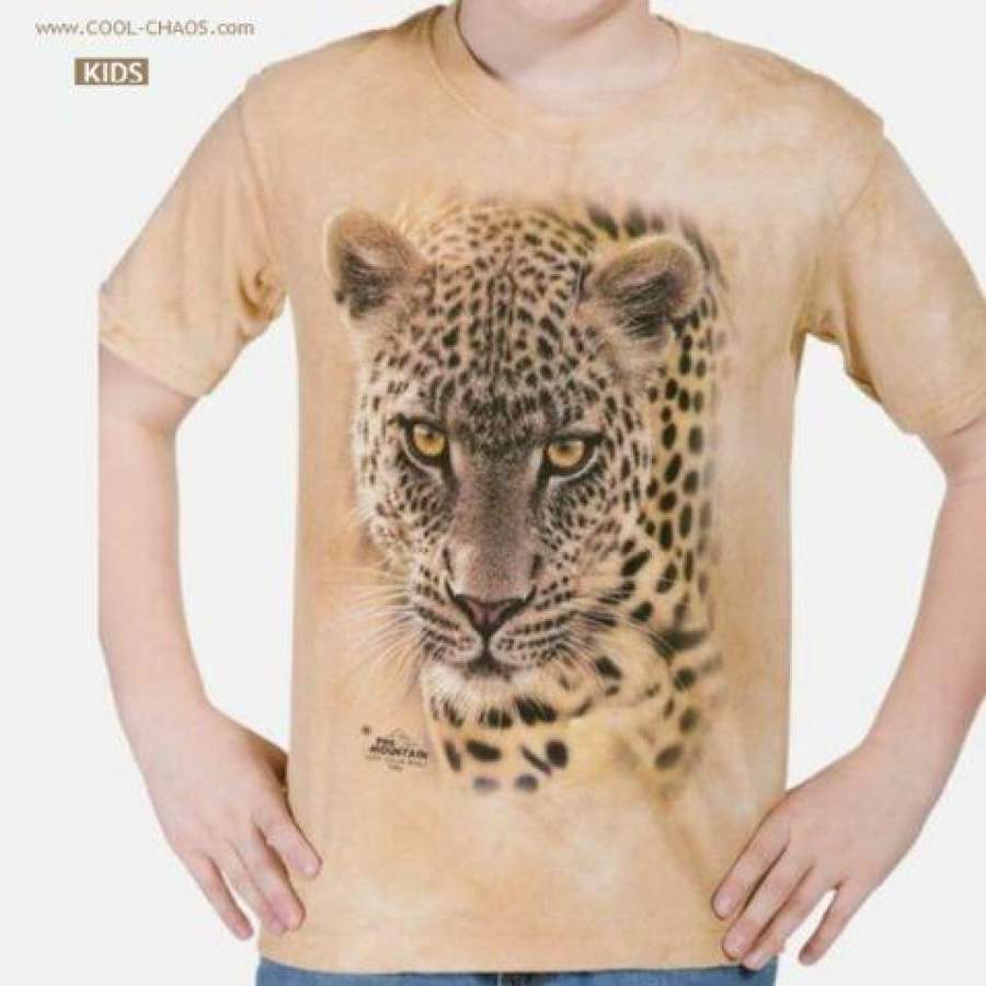 3D Leopard T-Shirt/Gorgeous Gold Tie-Dye Tee,Artist Collin Bogle, Cool Kids Tee