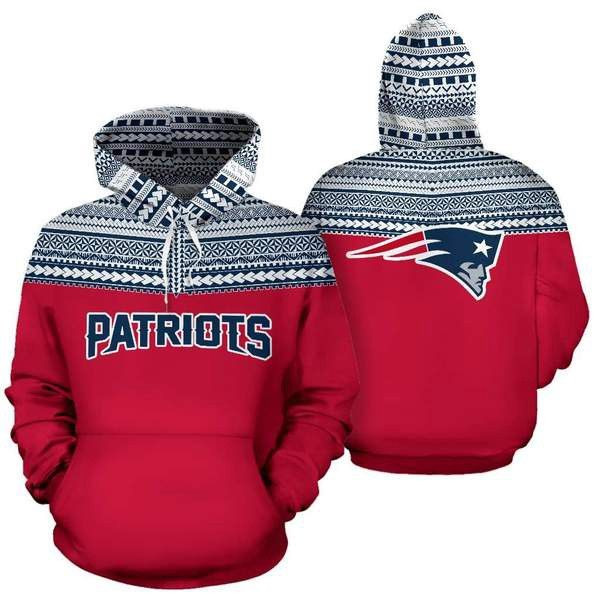 New England Patriots Maori Tattoo 30 Unisex 3D Hoodie Gift For Fans