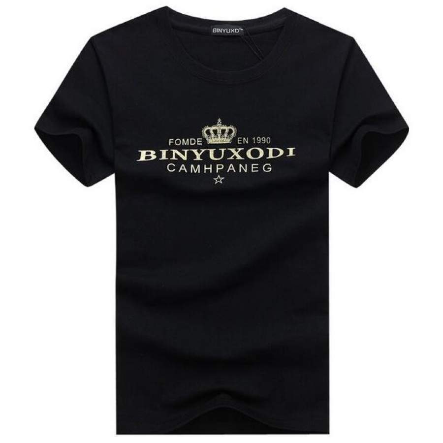 Mens T Shirts Summer Casual Patchwork crown printing Shirt