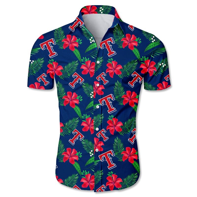 Texas Rangers Hawaii Shirt Tropical Flower Gift For Fans Ha3960