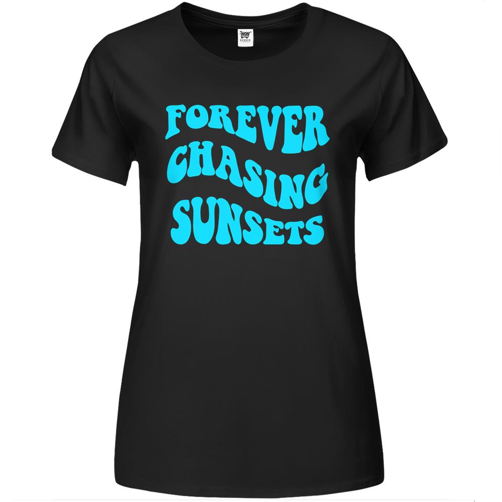 Forever Chasing Sunsets Aesthetic Trendy Clothing Premium Womens T Shirts